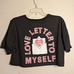 Black Love Letter  Tank Top Size Large Pre-owned